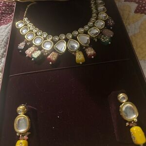 Gold and Kundan  Necklace Set very high quality and Unique